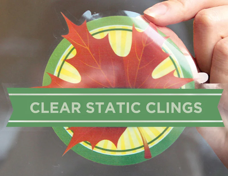 CLEAR static cling sticker