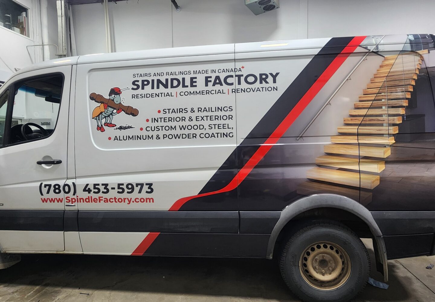 vehicle wrap on commercial fleet for Mobile Advertising by landon graphics and signs in Edmonton